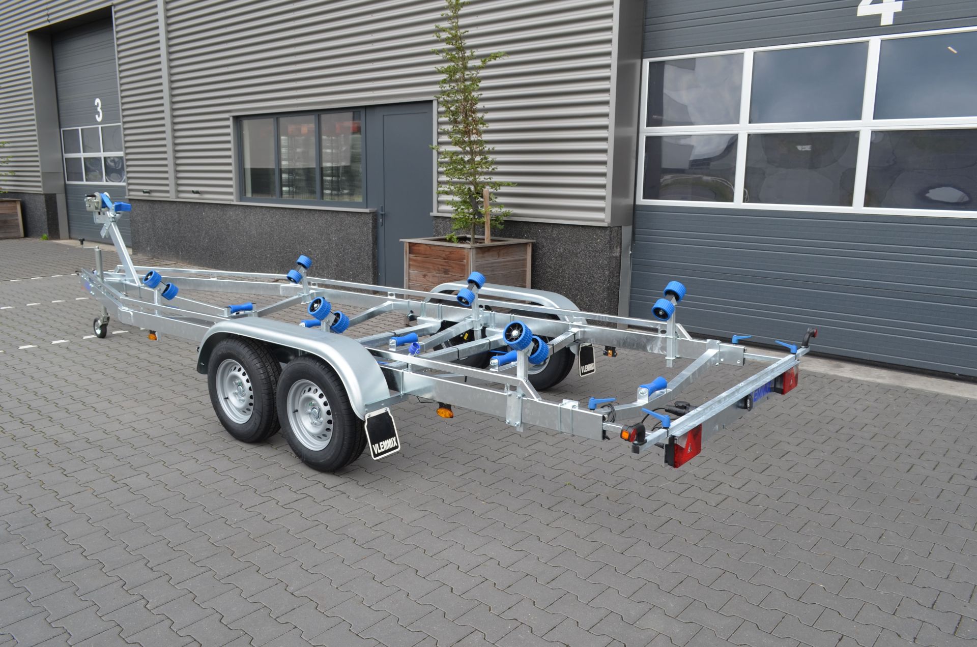 Verschillende goederen lijn spier Boottrailer 7 m 2x1500 kg - Vlemmix Aanhangwagens